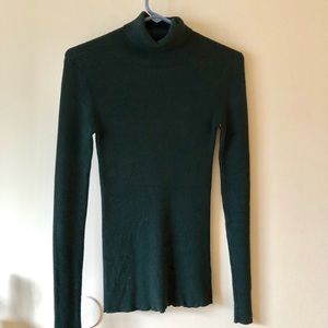 Express S Green Turtleneck